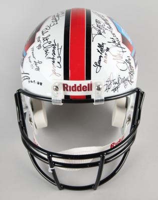 Lot #728 Football Hall of Famers (19) Multi-Signed Helmet - Image 4