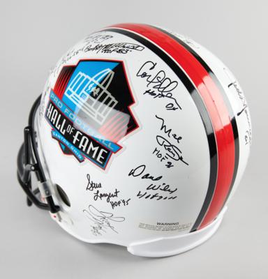 Lot #728 Football Hall of Famers (19) Multi-Signed Helmet - Image 5