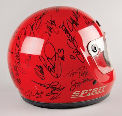 Lot #737 NASCAR Drivers (30) Multi-Signed Helmet - Image 3