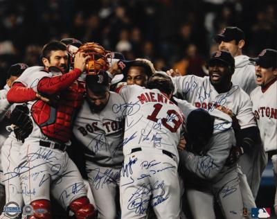 Lot #722 Boston Red Sox: 2004 Multi-Signed (27) Limited Edition Oversized Photograph - Image 1