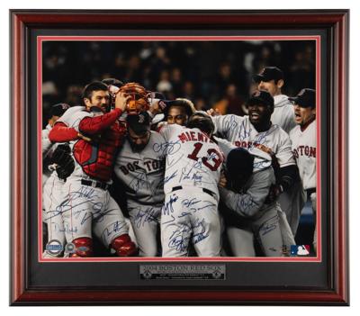 Lot #722 Boston Red Sox: 2004 Multi-Signed (27) Limited Edition Oversized Photograph - Image 2