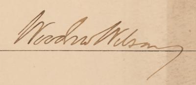 Lot #98 Woodrow Wilson Document Signed as President - Image 2