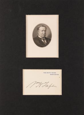 Lot #90 William H. Taft Signed White House Card - Image 1