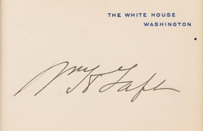 Lot #90 William H. Taft Signed White House Card - Image 2