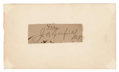 Lot #56 James A. Garfield Signature - Image 1