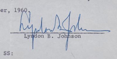 Lot #28 Lyndon B. Johnson Document Signed Accepting Nomination as Vice-President (1960) - Image 3