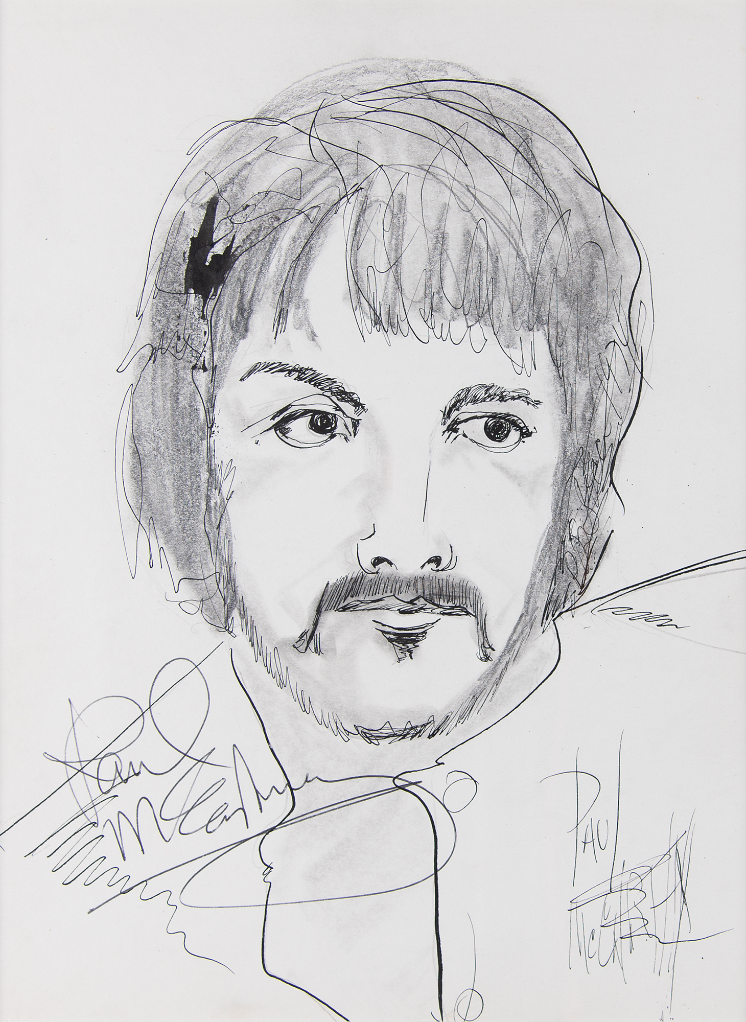 Beatles: John Lennon and Paul McCartney Signed Sketches | RR Auction