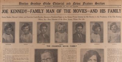 Lot #68 John F. Kennedy Family Newspaper (Boston Sunday Globe, 1927) - Presumably the First Newspaper Image of JFK - Image 2