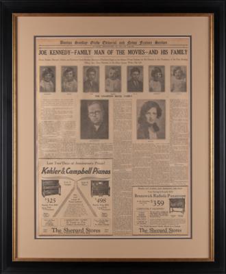 Lot #68 John F. Kennedy Family Newspaper (Boston Sunday Globe, 1927) - Presumably the First Newspaper Image of JFK - Image 3