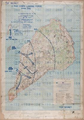 Lot #253 Iwo Jima: Top Secret 'Special Map' for US