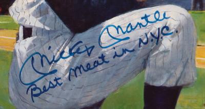 Lot #733 Mickey Mantle Signed Menu ("Best Meat in NYC") - Image 3