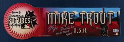 Lot #749 Mike Trout Signed 2011 All-Star Futures Game Locker Tag Name Plate - Image 2