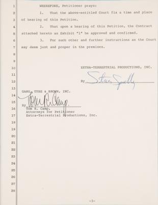 Lot #690 Steven Spielberg Document Signed for Child Actors in E.T. the Extra-Terrestrial - Image 3