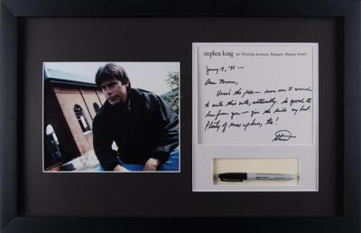 Lot #373 Stephen King Autograph Letter Signed with