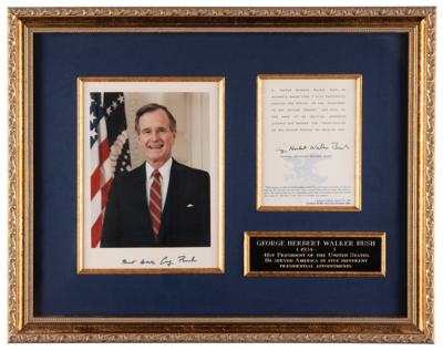Lot #38 George Bush Signed Souvenir Inaugural Address (Rare Full Signature) - Image 1