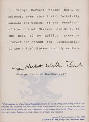 Lot #38 George Bush Signed Souvenir Inaugural Address (Rare Full Signature) - Image 3