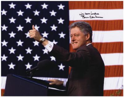 Lot #45 Bill Clinton Signed Photograph - Image 1