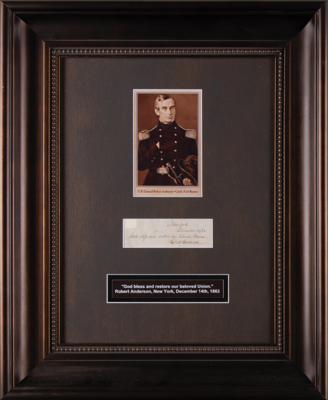 Lot #264 Robert Anderson Civil War-Dated Autograph