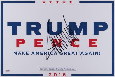 Lot #95 Donald Trump Signed Campaign Sign - Image 1