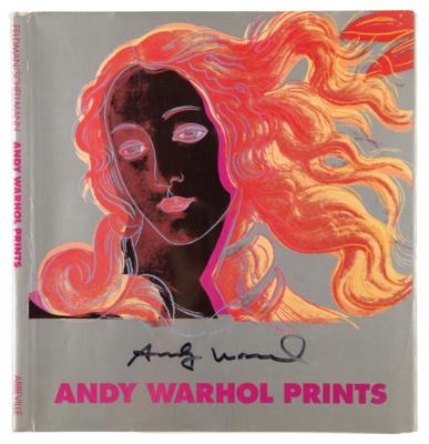 Lot #328 Andy Warhol Signed Dust Jacket - Andy Warhol Prints: A Catalogue Raisonne - Image 1