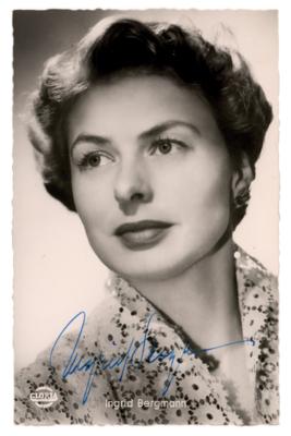 Lot #593 Ingrid Bergman Signed Photograph - Image 1