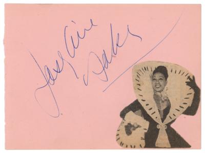 Lot #586 Josephine Baker Signature