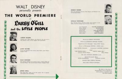 Lot #334 Walt Disney Signed World Premiere Program for Darby O'Gill and the Little People (also signed by Sean Connery) - Image 5