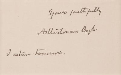 Lot #363 Arthur Conan Doyle Signature - Image 2