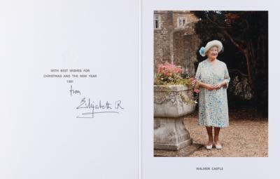 Lot #176 Elizabeth, Queen Mother Signed Christmas Card (1991) - Image 1