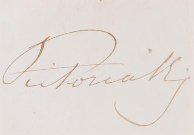 Lot #229 Queen Victoria Signature - Image 2