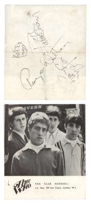 Lot #432 The Who Signed Photograph - an early example released by the band's official fan club - Image 1