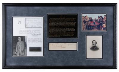 Lot #250 Robert E. Lee Document Signed and Hair Strands - Image 2