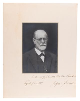 Lot #147 Sigmund Freud Signed Oversized Photograph  - "That ugly face looks about right" - Image 1