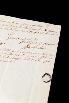 Lot #144 Edmund Burke Autograph Letter Signed on