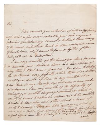 Lot #144 Edmund Burke Autograph Letter Signed on the French Translation of His Scathing 'Letter to a Noble Lord' - Image 2