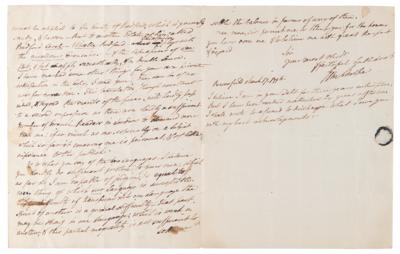 Lot #144 Edmund Burke Autograph Letter Signed on the French Translation of His Scathing 'Letter to a Noble Lord' - Image 3