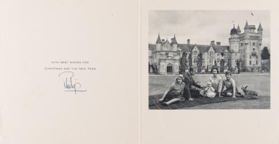 Lot #223 Prince Philip Signed Christmas Card (1960) - Image 1