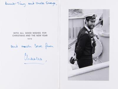 Lot #116 King Charles III Signed Christmas Card (1976) - Image 1