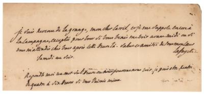Lot #247 Marquis de Lafayette Autograph Letter