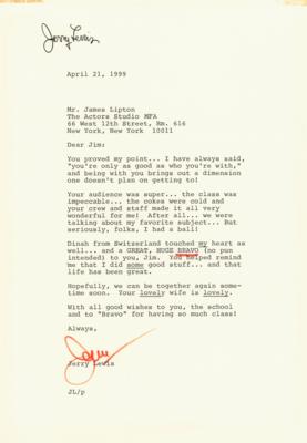 Lot #660 Jerry Lewis Typed Letter Signed to James Lipton - Image 1