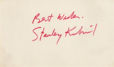 Lot #652 Stanley Kubrick Signature - Image 1