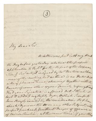 Lot #114 William Wilberforce Autograph Letter