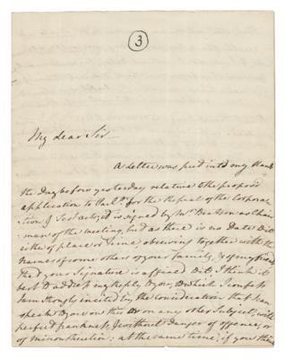 Lot #114 William Wilberforce Autograph Letter Signed - Image 1