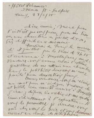 Lot #311 Joan Miro Autograph Letter Signed - Image 1