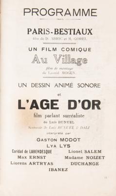 Lot #319 Salvador Dali and Luis Bunuel: Original 1930 Program for L'Age d'Or - Image 6