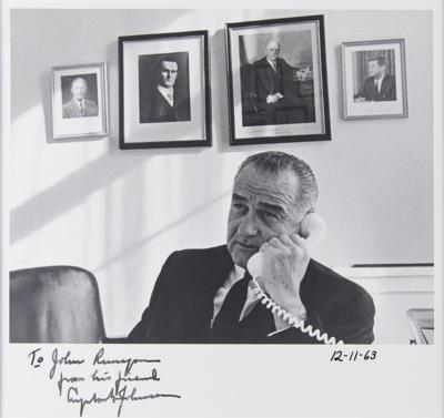 Lot #66 Lyndon B. Johnson Signed Photograph - Image 1