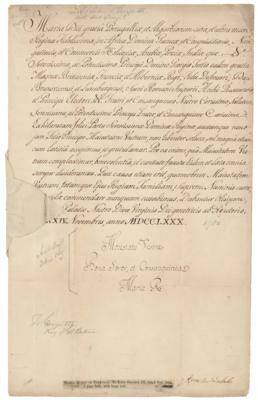 Lot #206 Maria I of Portugal Letter Signed to King George III - Image 1