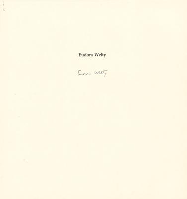 Lot #392 Eudora Welty (20) Signed Unused Book Pages - Image 10