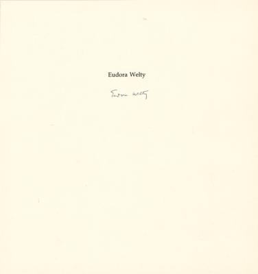 Lot #392 Eudora Welty (20) Signed Unused Book Pages - Image 12