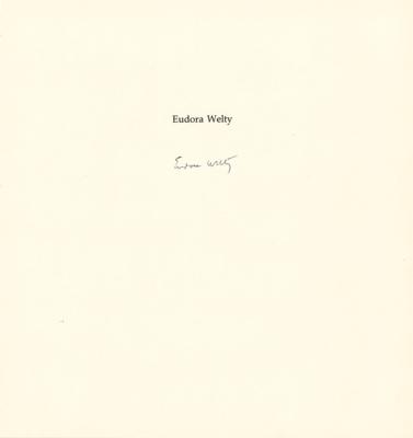 Lot #392 Eudora Welty (20) Signed Unused Book Pages - Image 14